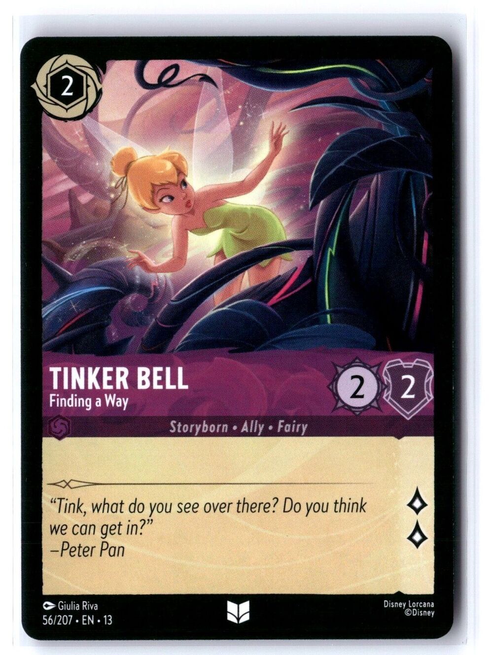 Tinker Bell - Finding a Way Uncommon Attack of the Vine! 56/207 NM